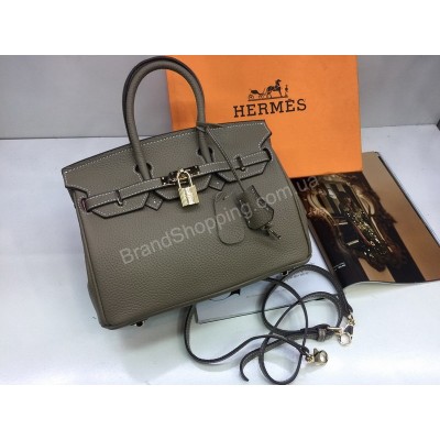 Оригинальная женская сумочка Hermes Birkin Lux из натуральной кожи  25 см 1807