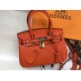 Оригинальная женская сумочка Hermes Birkin Lux из натуральной кожи длина 20см арт1808