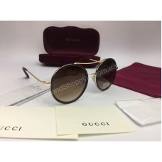 NEW 2018 Очки солнцезащитные Gucci круглые в коричневом цвете арт 2038