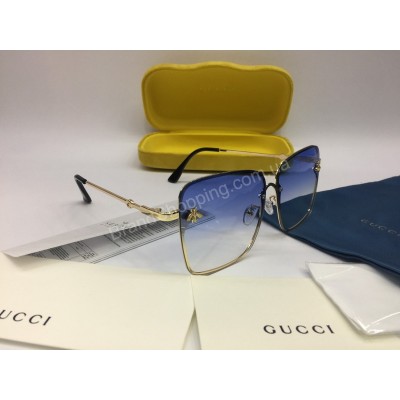 NEW 2018 Очки солнцезащитные  Gucci в нежно голубом цвете арт 2044