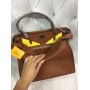 Стильная сумочка Fendi Peekaboo в рыжем цвете арт 20443