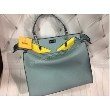 Стильная сумочка Fendi Peekaboo в голубом цвете арт 20444