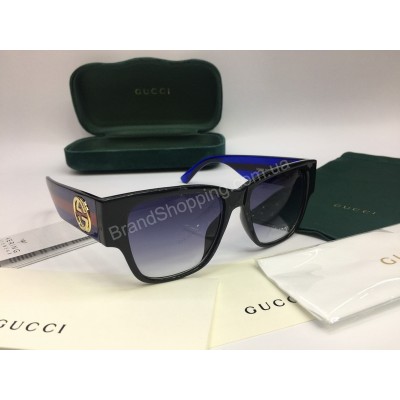 NEW 2018 Очки солнцезащитные Gucci с широкой синей дужкой