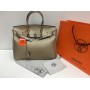 Кожаная женская сумка Hermes lux золото 14322