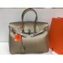 Кожаная женская сумка Hermes lux золото 14322