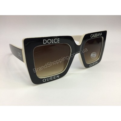 NEW 2018 Очки солнцезащитные Dolce&Gabbana комбинированные цвет коричневый с бежевым арт 2074