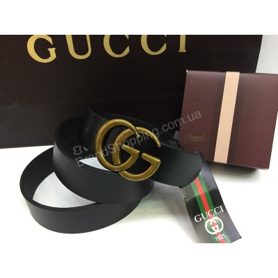 Ремень из натуральной кожи Gucci пр-во Турция арт 20199