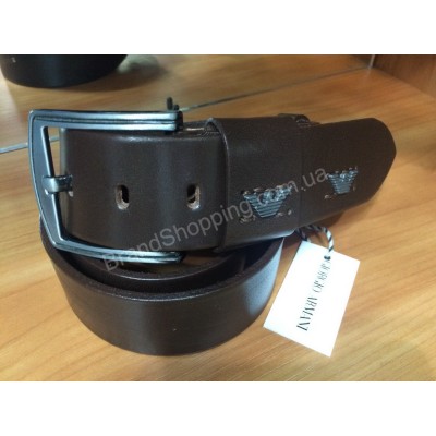 Кожаный ремень Armani Jeans 0751 ширина 4,5см коричневый мужской