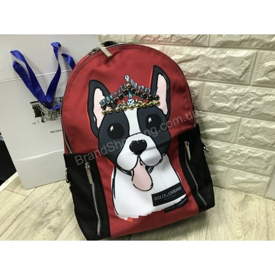 Стильный рюкзак Dolce&Gabbana Dog red реплика арт 20613