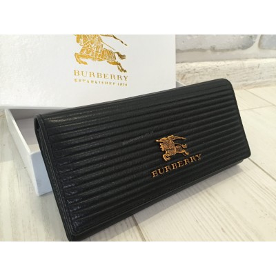 Кожаный кошелек черный Burberry 0447