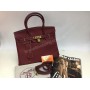 Кожаная сумка Hermes Birkin Lux 30 см цвет марсал 1359