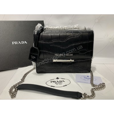 Сумочка Prada рептилия в черном цвете арт20402