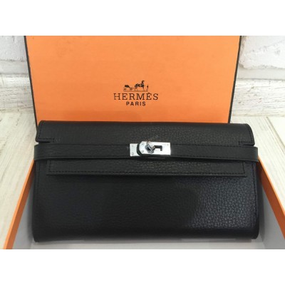 Кожаный стильный кошелек Hermes 0501