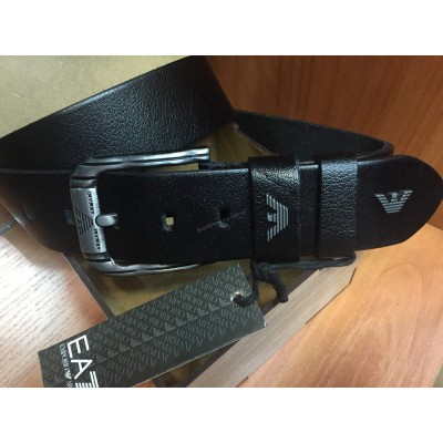 Кожаный ремень Armani ширина 4,5 см черный 0630