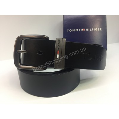 Кожаный ремень TommyHilfiger 0681 ширина 4см мужской/женский
