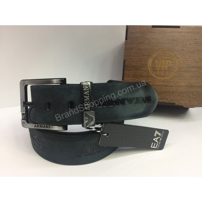 Мужской ремень из натуральной кожи Armani Jeans в подарочной упаковке арт 20212