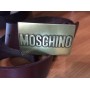 Кожаный ремень Moschino 0852 ширина 4см коричневый