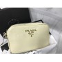 Стильная сумочка Prada Lux из натуральной кожи в белом цвете арт 20468