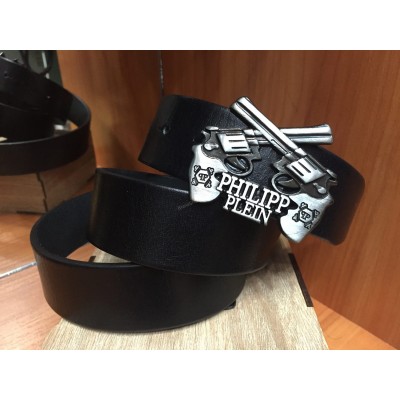 Кожаный ремень Philipp Plein черный ширина 3,5 см 0708