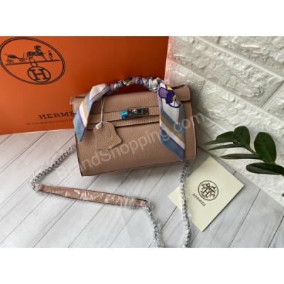 Сумка Hermes Kelly mini в пудровом цвете арт21521