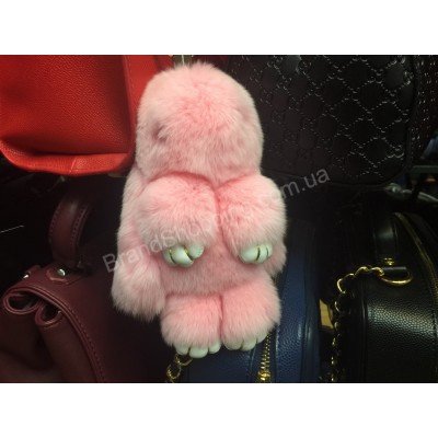 Брелок заяц, натуральный мех 0304s