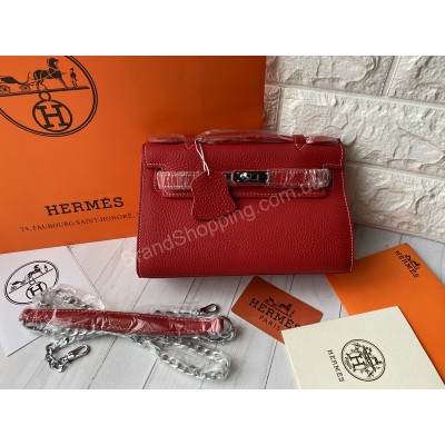 Hermes Kelly mini в красном цвете арт21523