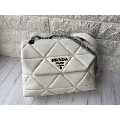 Сумка Prada  белая  натуральная кожа арт21526
