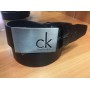 Кожаный ремень Calvin Klein 0955 черный ширина 4см