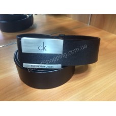 Кожаный ремень Calvin Klein 0956 черный ширина 4см