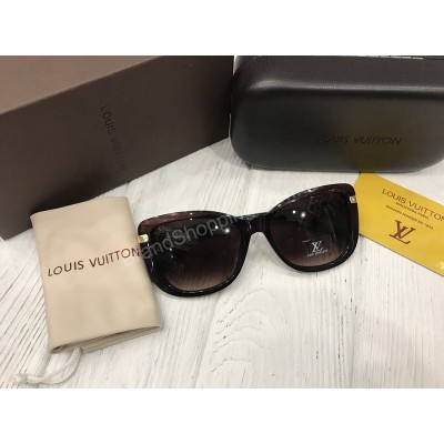 Стильные очки Louis Vuitton Lux коричневые арт 20481