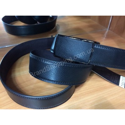 Кожаный ремень Alon пряжка зажим 0971 ширина 3,5см