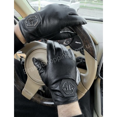 Кожаные мужские перчатки PhilippPlein арт20374 Кожаные мужские перчатки PhilippPlein арт20374